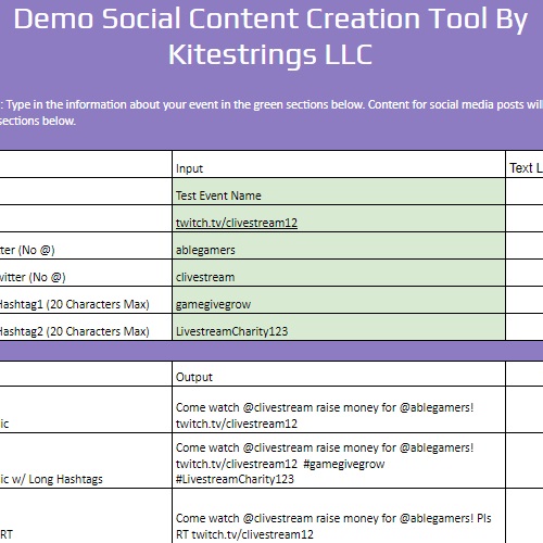 Basic Social Content Tool